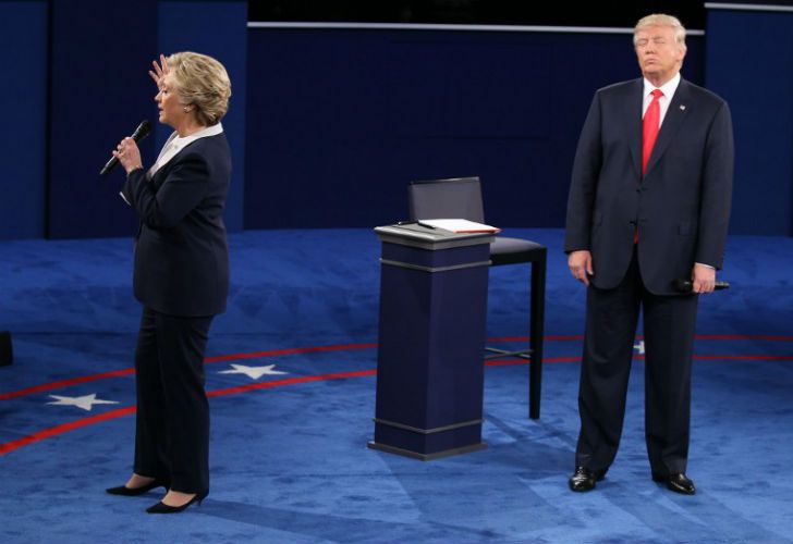 Hillary Clinton y Donald Trump se enfrentan en el segundo debate. 