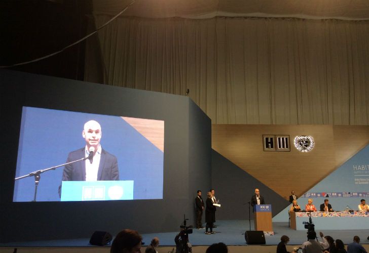 El jefe de gobierno porteño, Horacio Rodriguez Larreta, participó del foro "Nuestros Compromisos".