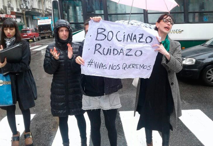 Marcha de "Ni una menos" en el centro porteño