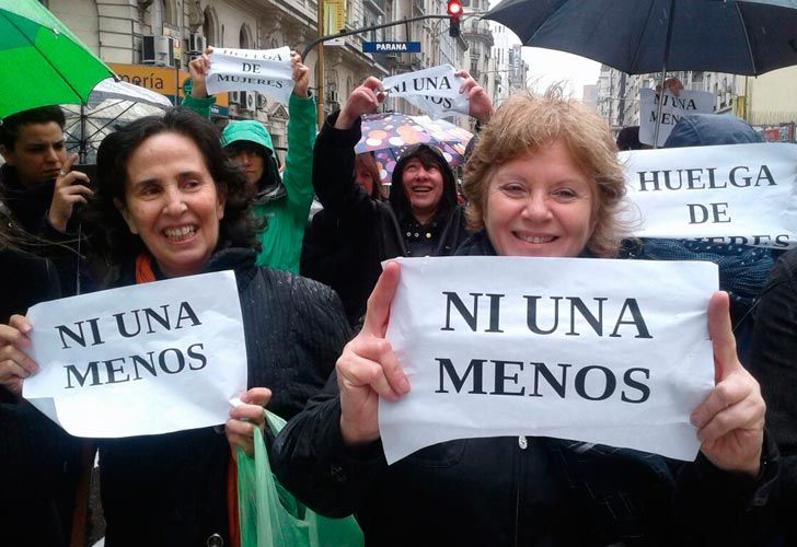 Marcha de "Ni una menos" en el centro porteño