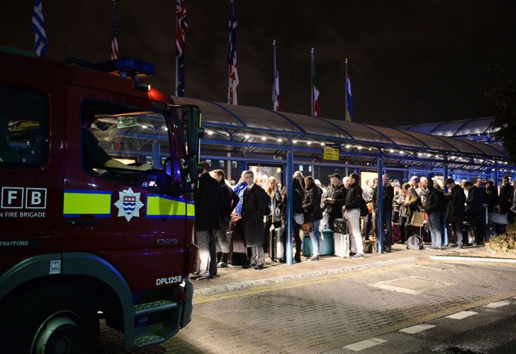 London City Airport evacuación.