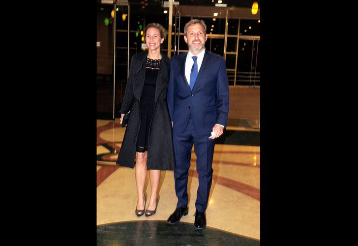 El ministro del Interior, Rogelio Frigerio, y Victoria Costoya.