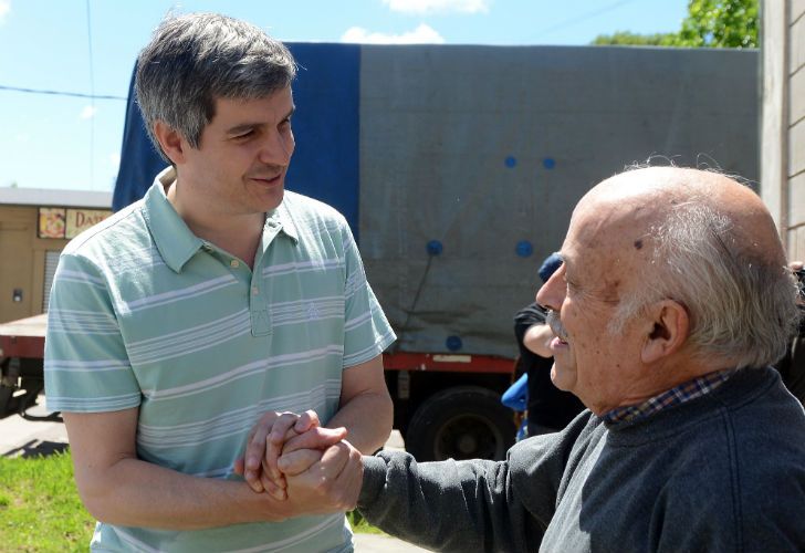 El presidente Mauricio Macri participó de un nuevo timbreo de Cambiemos.