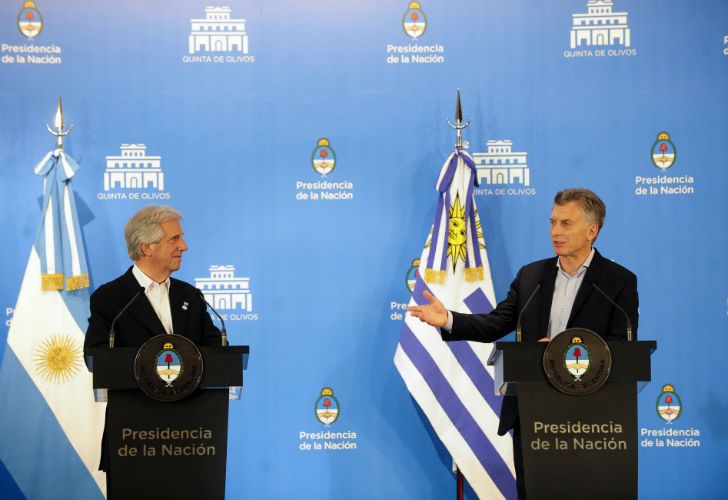 Mauricio Macri con Tabaré Vázquez