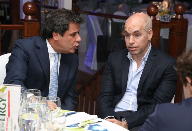 El presidente de la Fundación INECO, Facundo Manes, y el jefe de Gobierno porteño, Horacio Rodríguez Larreta.