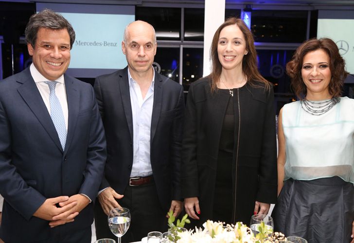 Facundo Manes, Horacio Rodríguez Larreta y María Eugenia Vidal.