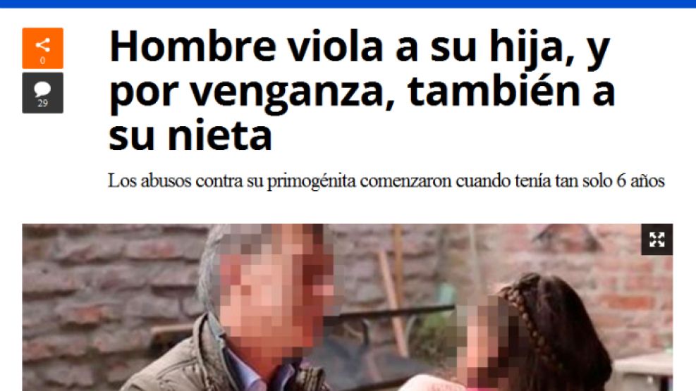 Artículo de El Debate sobre el violador mexicano, pero con la foto de Macri.