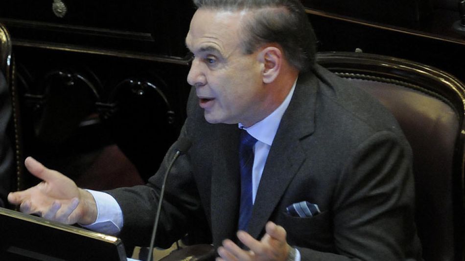 El jefe del bloque de senadores nacionales del PJ-FpV, Miguel Pichetto.