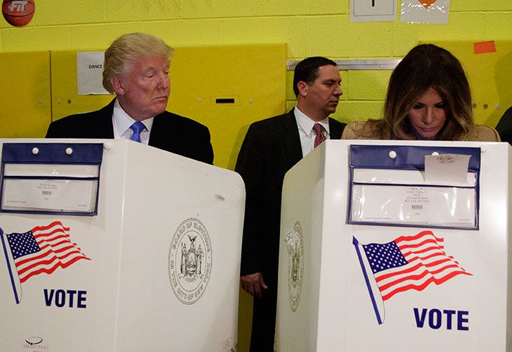 Trump espía el voto de su esposa