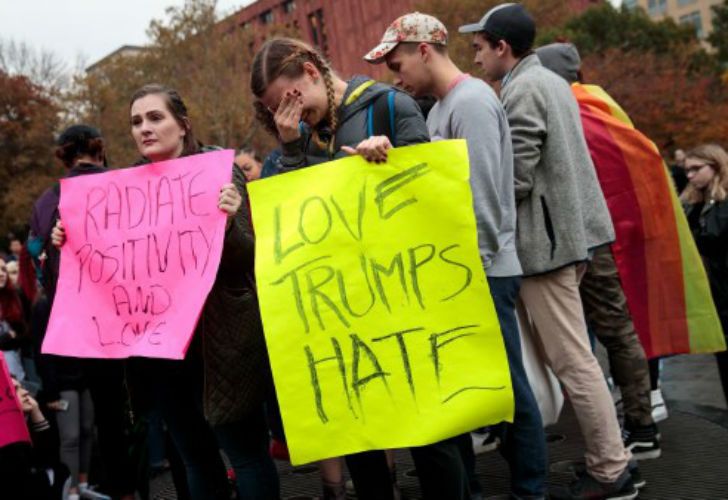 Protestas contra el presidente electo Donald Trump. 