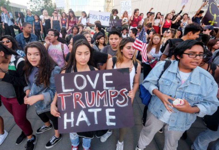 Protestas contra el presidente electo Donald Trump. 