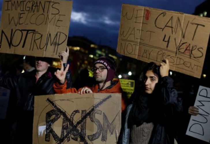 Protestas contra el presidente electo Donald Trump. 