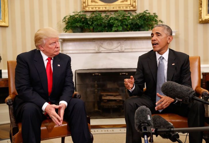 Trump y Obama en el salón oval