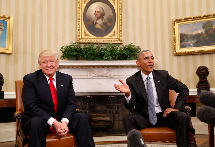 Trump y Obama en el salón oval