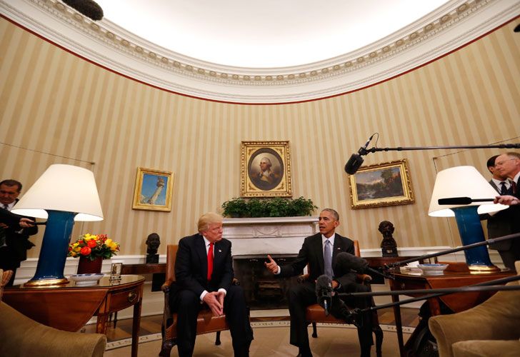 Trump y Obama en el salón oval