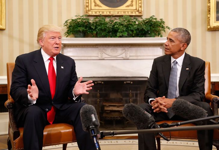 Trump y Obama en el salón oval