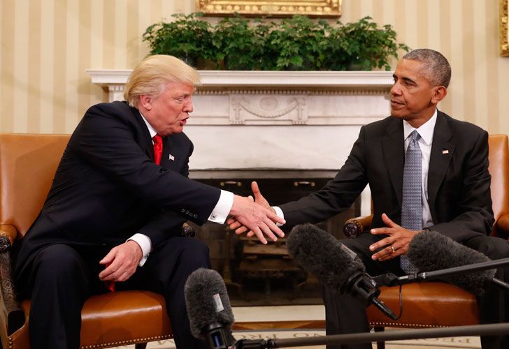 Trump y Obama en el salón oval