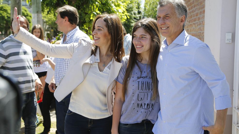 María Eugenia Vidal y Mauricio Macri en el octavo timbreo nacional