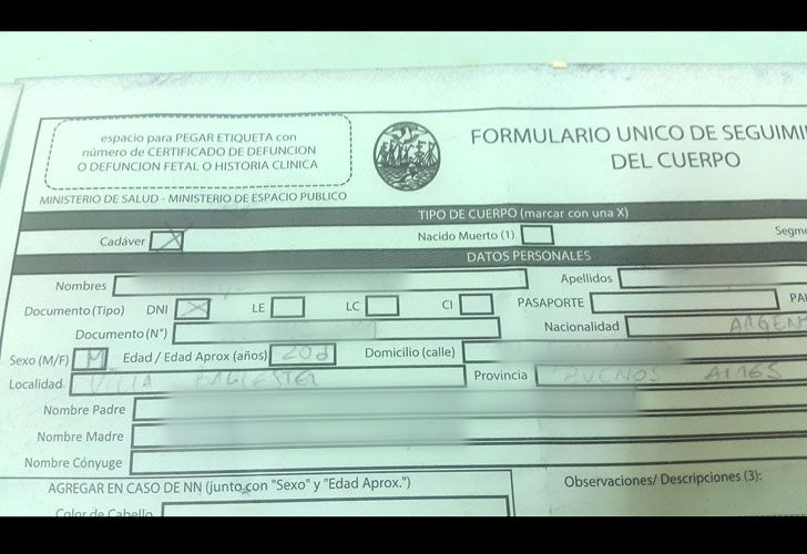 Formularios. En esa casilla debería estar el número de Certificado de Defunción o Defunción Fetal o Historia Clínica. 