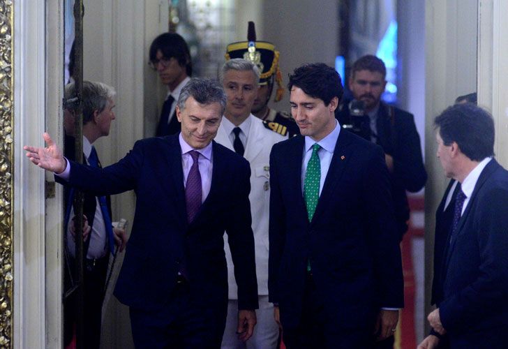 Macri con Justin Trudeau