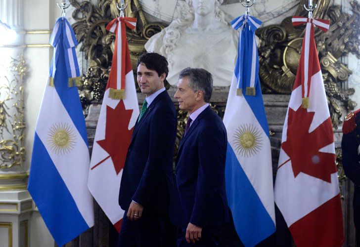 Macri con Justin Trudeau