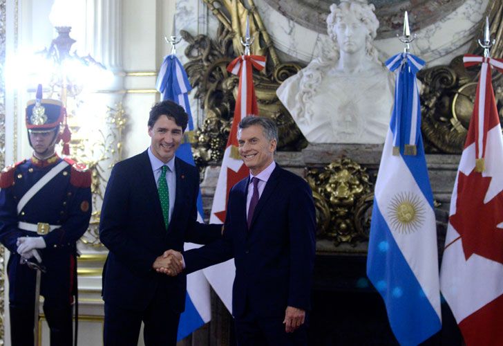 Macri con Justin Trudeau