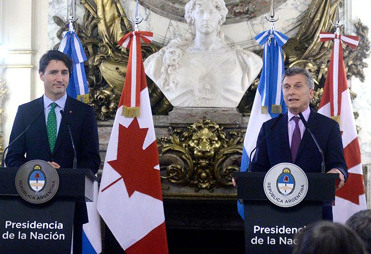 Macri con Justin Trudeau