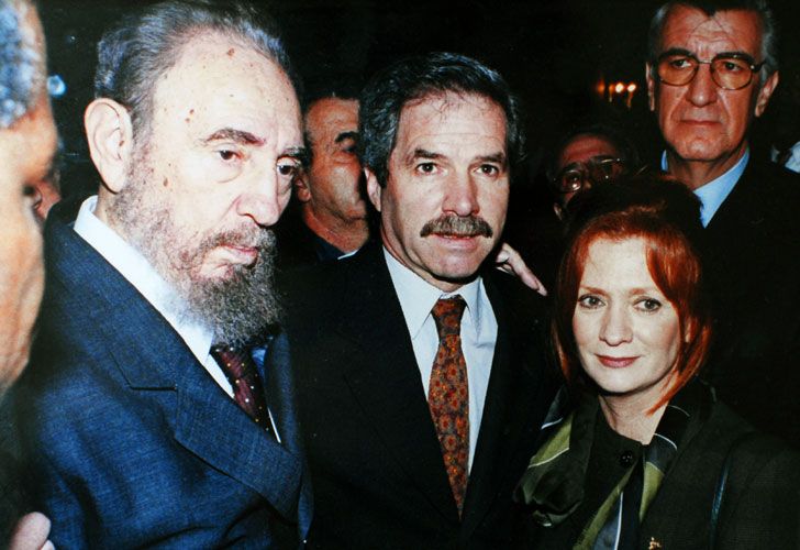 Fidel Castro junto a Felipe Solá y José Luis Gioja.