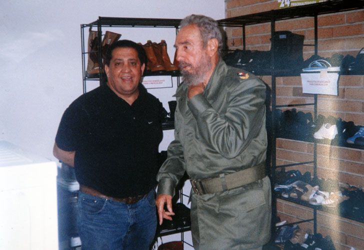 Fidel Castro junto al líder piquetero Luis D'Elía.