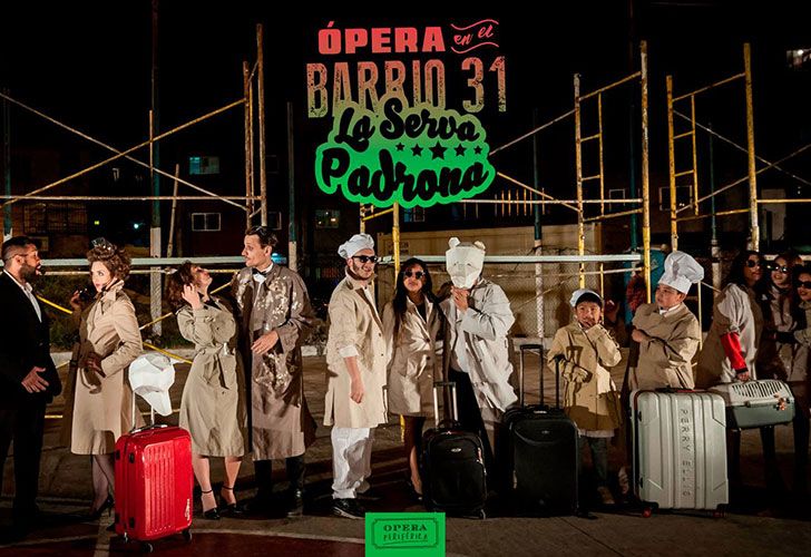 Preparativos y ensayo de Ópera Periférica en el Barrio 31