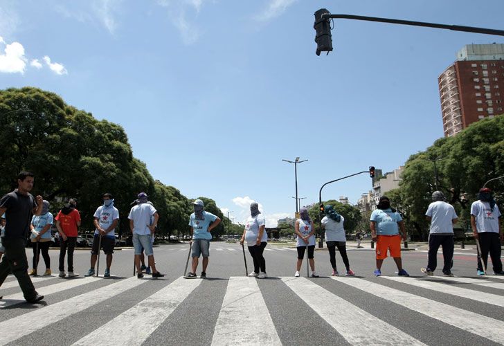 Corte en la Av. 9 de Julio.