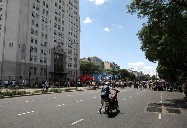 Corte en la Av. 9 de Julio.