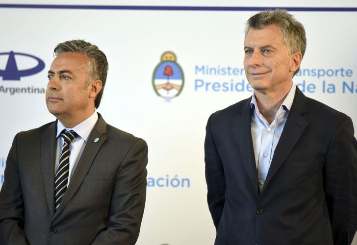 Macri en un acto de reinauguración del aeropuerto de Mendoza.