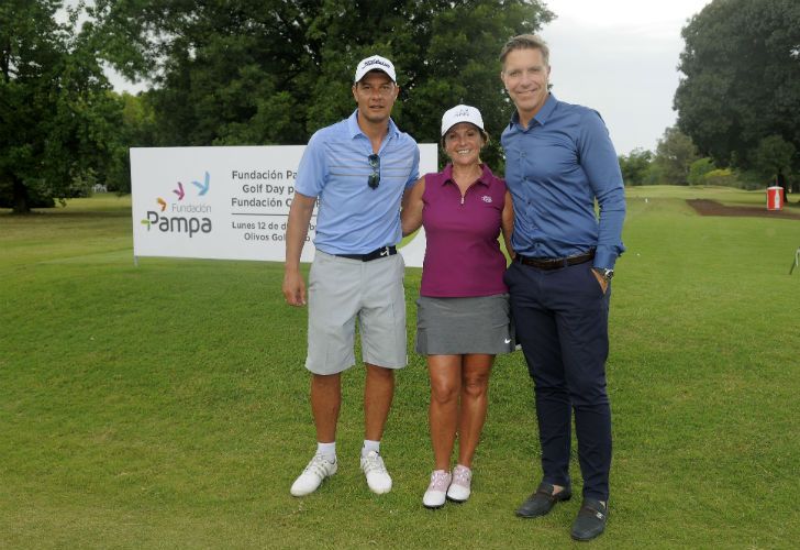 Sebastián Battaglia exjugador de Boca, Mariana Mindlin y Alejandro Fantino.