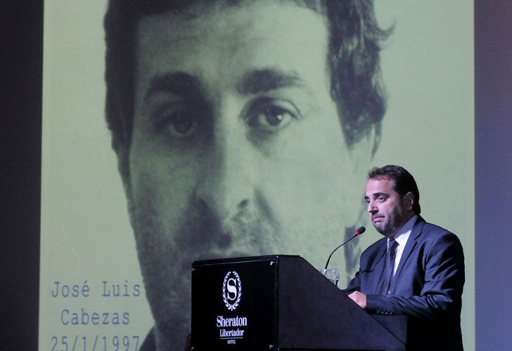 Durante la cena se realizó un homenaje al reportero gráfico y fotógrafo José Luis Cabezas