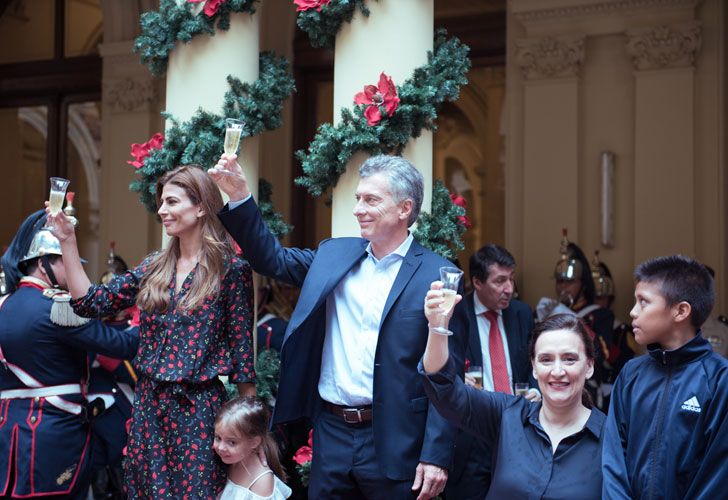 Brindis de fin de año en la Casa Rosada.