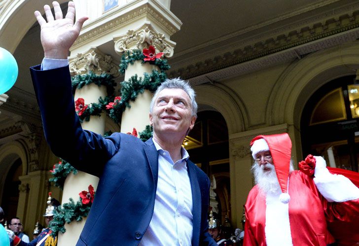 Brindis de fin de año en la Casa Rosada.