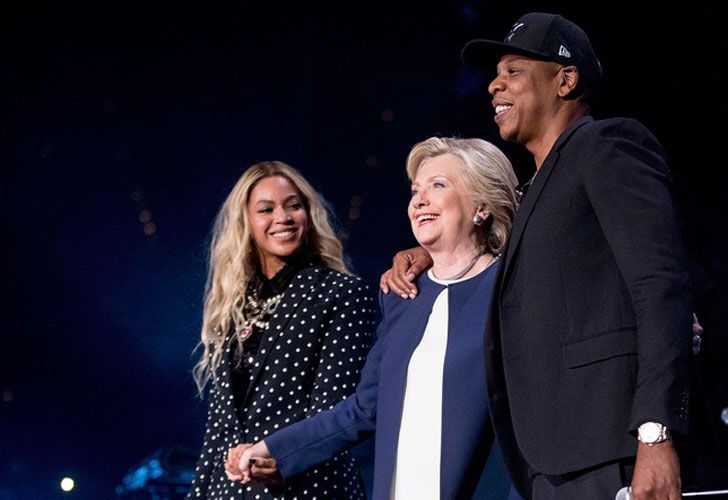 Beyonce junto a Hillary Clinton. La cantante mostró su apoyo a la candidata en las elecciones presidenciales de este año en Estados Unidos.