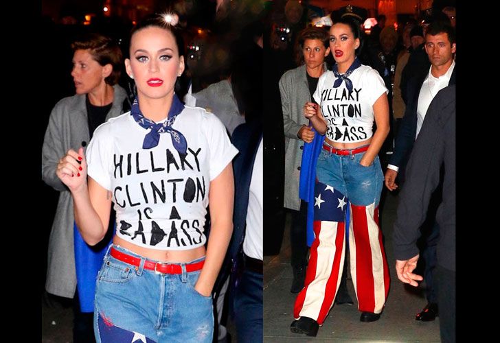 Katy Perry también mostró abiertamente su apoyo a Hillary Clinton en las elecciones presidenciales de este año en Estados Unidos.