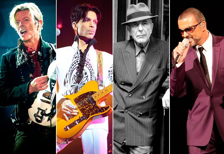 David Bowie, Prince, Leonard Cohen y George Michael fueron algunos de los artistas que fallecieron en 2016.