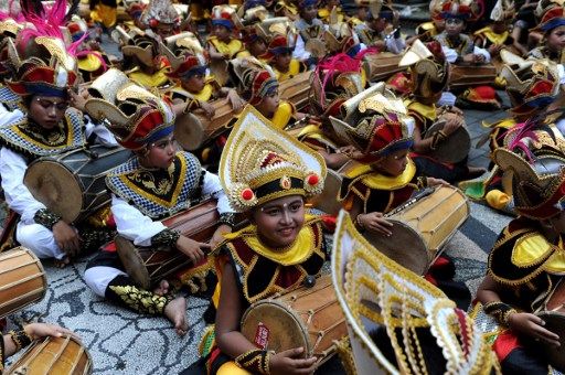 Así recibieron el fin de año en Bali, Indondesia.