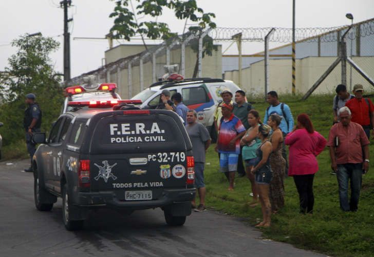 Imágenes de la cárcel donde se produjo el motín en Brasil.