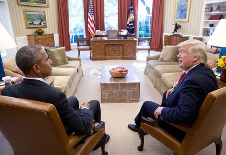 Obama y Trump tras la victoria del republicano en los comicios. 