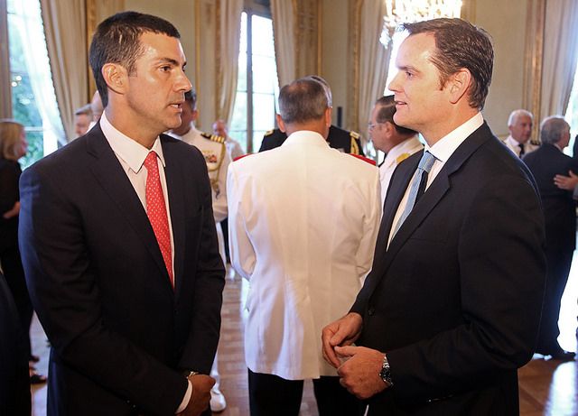 El gobernador de Salta, Juan Manuel Urtubey, junto al ministro Consejero, Tom Cooney. 