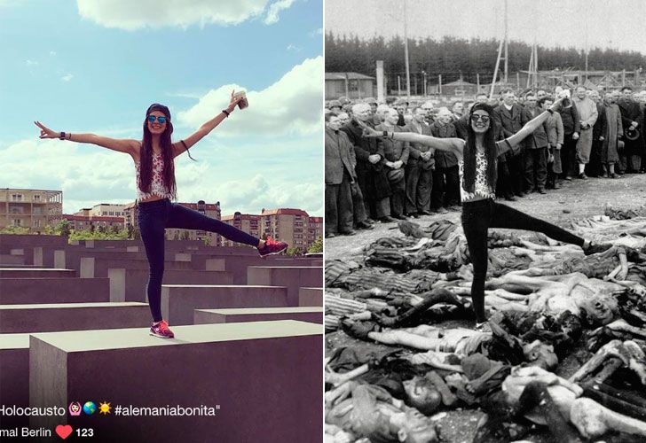 Un artista recopila las burdas fotografías que miles de turistas se hacen a diario en el monumento de Peter Eisenman en Berlín y las compara con el verdadero horror del Holocausto.