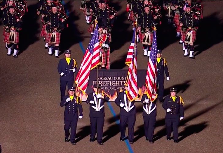 Desfile militar frente a la Casa Blanca