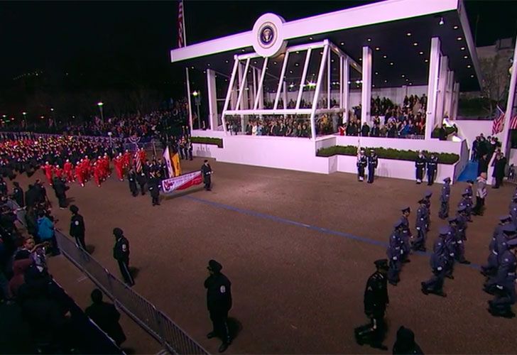 Desfile militar frente a la Casa Blanca