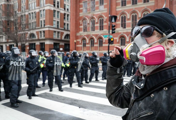 Protestas en la asunción de Trump como presidente de los EE.UU.