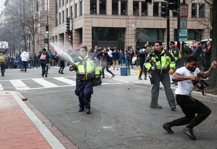 Protestas en la asunción de Trump como presidente de los EE.UU.