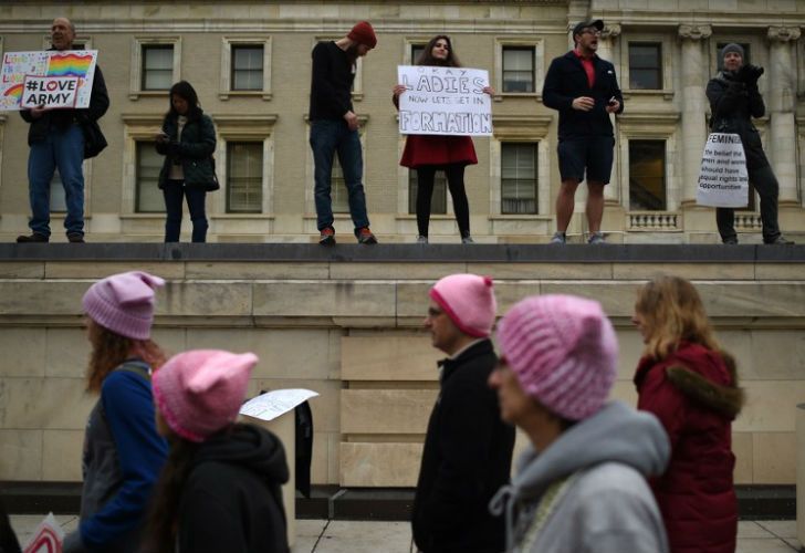 Marcha de mujeres contra Trump.